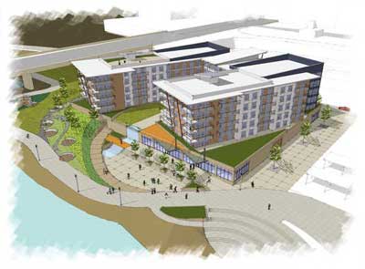 The Henry would be a new mixed-use development on the Foss Waterway.